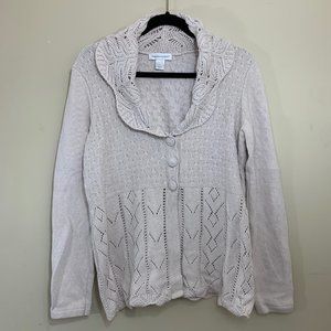 Christopher and Banks Button down sweater size L